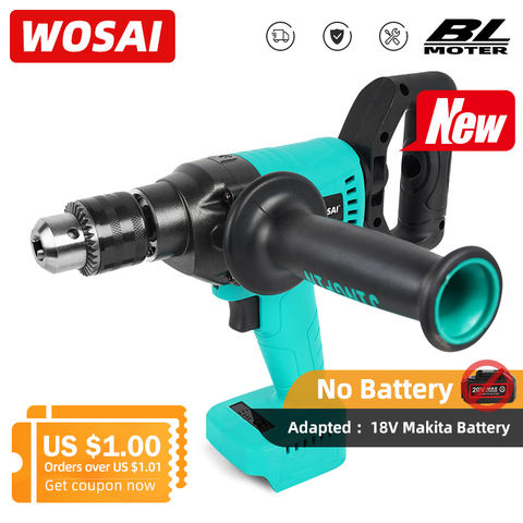 WOSAI Brushless Electric Drill Torque 130NM Cordless Screwdriver Can Hit Ice For 18V Makita Lithium Battery ► Photo 1/6
