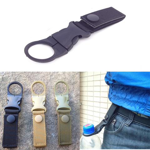 Quickdraw Carabiner outdoor hike Water Bottle Buckle Holder tool molle attach webbing backpack Hanger Hook camp clip hang clasp ► Photo 1/1