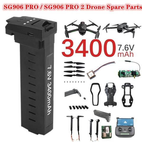 Original Accessories SG906 Pro Drone SG906 Pro 2 Drone Battery 7.6V 3400mAh Arm with Motor Propeller Blade and Other Spare Parts ► Photo 1/6