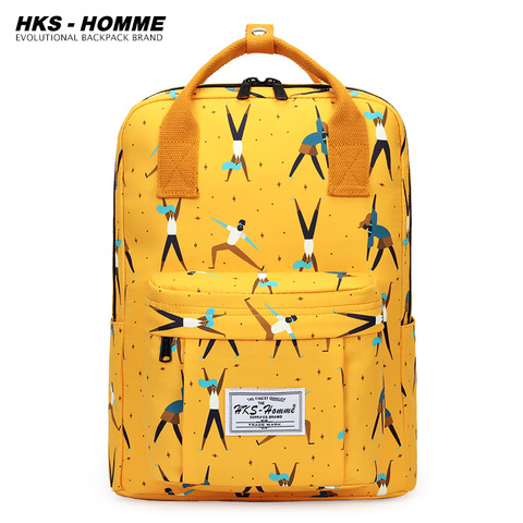 (Yellow) Fashionable School Bags for Teenage Girls Backpack