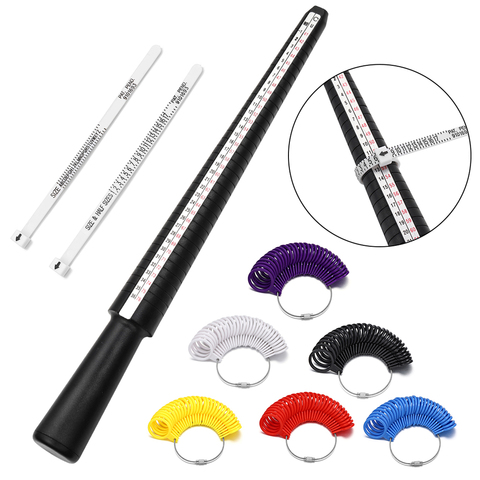 Professional Measuring Gauge Finger Ring Stick Sizer UK/US Official British/American For DIY Fashion Jewelry Measuring Tools Set ► Photo 1/6