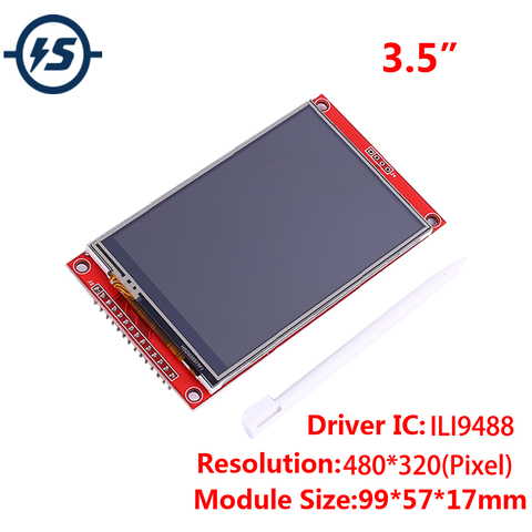 3.5 Inch SPI 480x320 RGB TFT Touch LCD Display Module ILI9488 Driver 480*320 3.3V/5V IPS LCD with SD Card Socket ► Photo 1/6