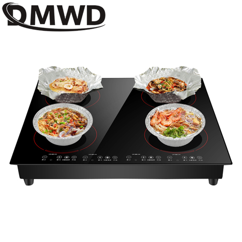DMWD Commercial multi-head induction cooker 2/4 heads magnetic cooker 2000W waterproof panel small hot pot stove hotpot oven ► Photo 1/2