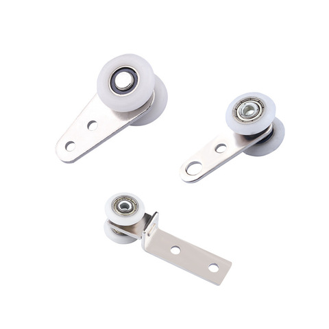 10PCS 45x19mm Metal Bearing Pulley Block with Two Plastic Wheel for Wardrobe Cupboard Window Cabinet Sliding Doors ► Photo 1/5