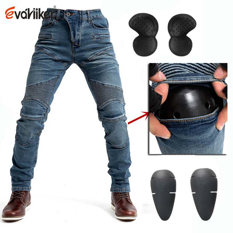 2019 New Motorcycle Pants Men Moto Jeans Protective Gear Riding Touring 