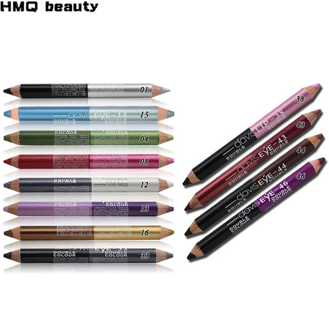 12 Colors Highlighter Glitter Eyeshadow Eyeliner Pen makeup durable Waterproof  sweatproof Double-Ended Eyes Pencil Makeup ► Photo 1/6