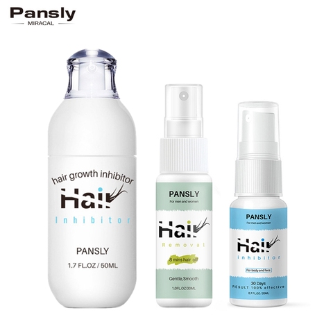 Pansly Hair Removal Spray Full Body Hair Growth Inhibitor Facial Removal Cream Stop Hair Beard Bikini Intimate Face Legs Armpit ► Photo 1/6