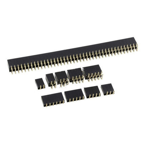 10PCS 2X3/4/5/6/7/8/10/20/40 PIN double Row Right Angle Female Pin Header 2.54MM PITCH Strip Connector Socket ► Photo 1/2