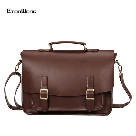 Business office Men Briefcase Designer Brand Leather Tote male Large capacity Laptop Shoulder bags women Vintage Travel Handbag ► Photo 1/6