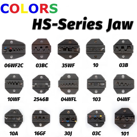 HS Crimp Plier Jaws Pliers Dies Plug Tube Insulation Non-Insulated Flag Coaxial Cable Terminals Replaceable Crimper Die Sets ► Photo 1/6