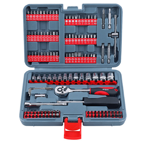 126 pcs auto repair tool set multi-functional bit set socket ratchet wrench combination car repair tools household workshop ► Photo 1/6