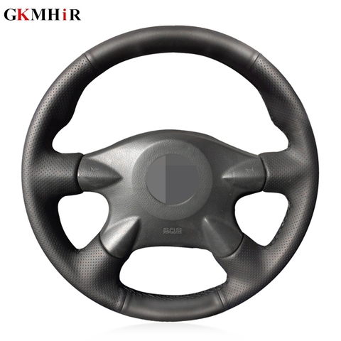 Black Artificial Leather Steering Wheel Cover for Nissan Almera (N16) X-Trail (T30) Primera (P12)Terrano 2 Pathfinder Paladin ► Photo 1/6