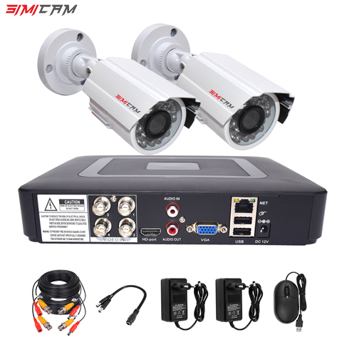 CCTV Security Camera System Kit Video Surveillance 2camera Analog HD 720P/1080P AHD 4ch DVR Surveillance Waterproof Night Vision ► Photo 1/6