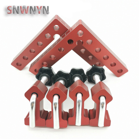 6pcs/set 120mm 90 Degree Right Angle Positioning Ruler Aluminum Alloy Woodworking Corner Clamp Fixing Clip Height Ruler ► Photo 1/5