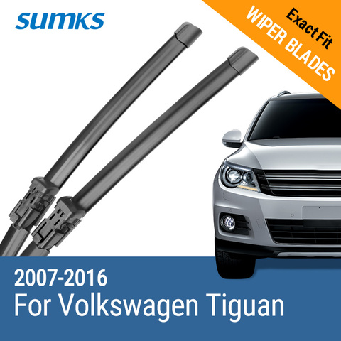 SUMKS Windscreen Wiper Blades for Volkswagen VW Tiguan Mk1 / Mk2 Fit Push Button Arms Model Year from 2007 to 2022 ► Photo 1/6