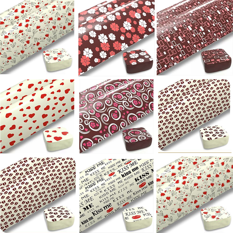 10Pcs/20Pcs Multi-Pattern Food Transfer Paper Chocolate Transfer Paper Baking Diy Transfer Sheet 30X20Cm  cake stand ► Photo 1/6