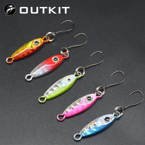 New Mini Fishing Lure 2.7CM 4.5CM 3g 6g Spoon Metal Lures Spinnerbsit Minnow Small Fish Single Hook Jig Stream Trout Winter Ice ► Photo 1/6