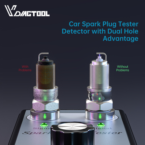 OBD2 Car Spark Plug Tester Ignition Testers Automotive Diagnostic Tool Double Hole Analyzer for 12V Gasoline Vehicles Petrol Car ► Photo 1/5