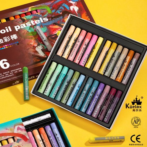 Kuelox Soft Oil Pastel Macaron/Morandi/Skin/Black Color Artist Painting Drawing Pen for Graffiti Oil Pastel Painting Stationery ► Photo 1/6