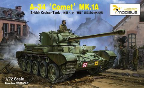 VESPID MODEL VS720002 1/72  A-34 COMET MK.14 BRITISH CRUISER TANK 2022 NEW ► Photo 1/3