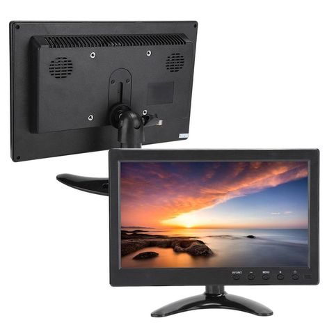 10.1 Inch Portable Monitor 16:9 HD Widescreen Display Support HDMI/VGA/BNC/AV Video Input for Raspberry Pi/Xbox 360/PS4/CCTV ► Photo 1/6