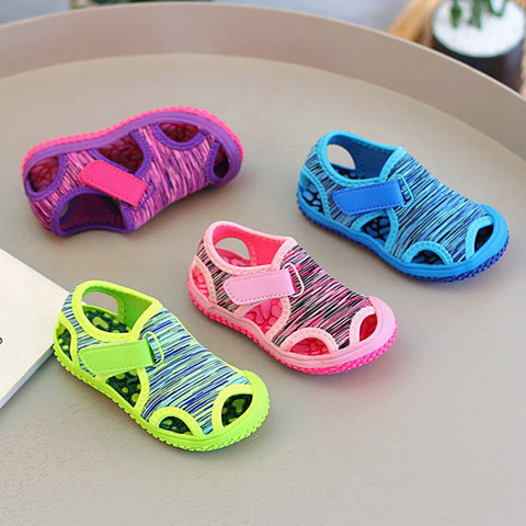 Summer Baby Girls Boys Sandals Children Beach Sandals Soft Bottom Non-slip Infant Shoes Kids Outdoor Anti-collision Shoes ► Photo 1/6