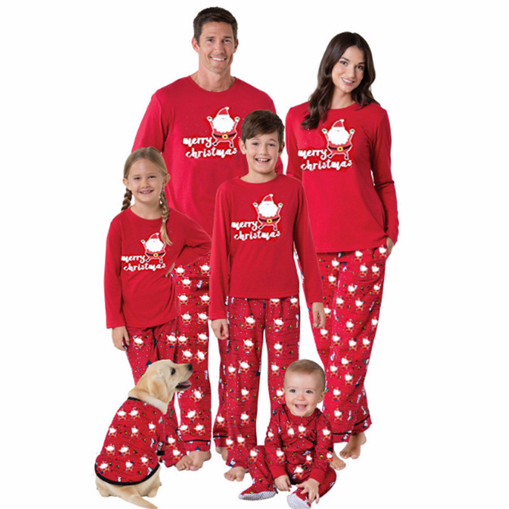 Lurryly❤Family Matching Pjs for Christmas Kids Women T Shirt Pants Pajamas Sleepwear Outfits 