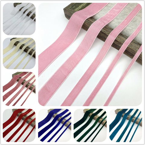 6mm 10mm 15mm 20mm 25mm 38mm Velvet Ribbon For Handmade Gift Bouquet Wrapping Supplies Home Party Decorations Christmas Ribbons ► Photo 1/6
