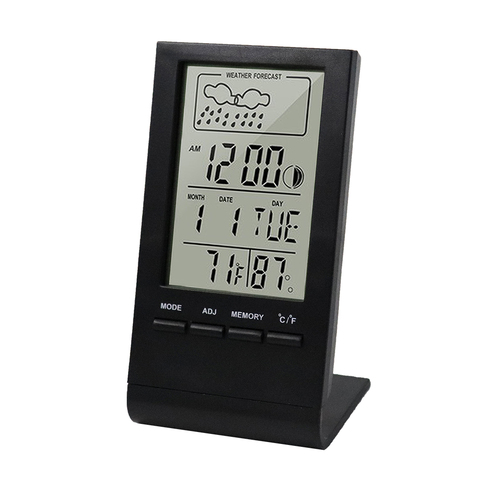 Mini Digital Thermometer Hygrometer Indoor Temperature Humidity Meter Gauge Clock Weather Station Forecast Max Min Value Display ► Photo 1/5