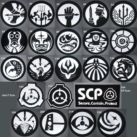 reflect light SCP patches,light reflecting hook&loop scp badges for T-shirts,scp badges appliques,brand top quality patches ► Photo 1/6