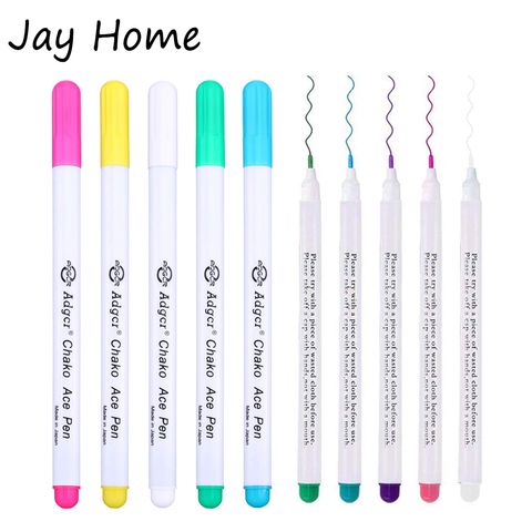 1/6pcs Ink Disappearing Fabric Marker Pen DIY Cross Stitch Water Erasable Pen Dressmaking Tailor's Pen for Quilting Sewing Tools ► Photo 1/6