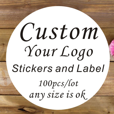 100PCS 3cm 4cm 5cm 6cm 7cm custom sticker and Customized LOGO/Wedding stickers/Design Your Own Stickers/Personalized stickers ► Photo 1/4
