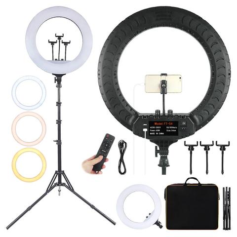 FOSOTO FT-54 21 Inch Led Ring Light Photography lamp Camera Phone Ringlight Makeup Video Ring Lamp With Tripod For Youtube ► Photo 1/6