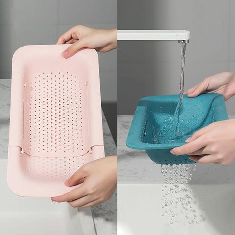 Washing Basket Adjustable Retractable PP Washing Sink Drain Rack for Kitchen Tableware Storage Supplies ► Photo 1/1