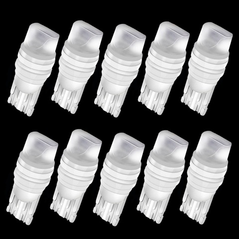 10Pcs T10 W5W Ceramic 3D LED Waterproof Wedge Licence Plate Lights WY5W Turn Side Lamp Car Reading Dome Light Auto Parking Bulb ► Photo 1/6