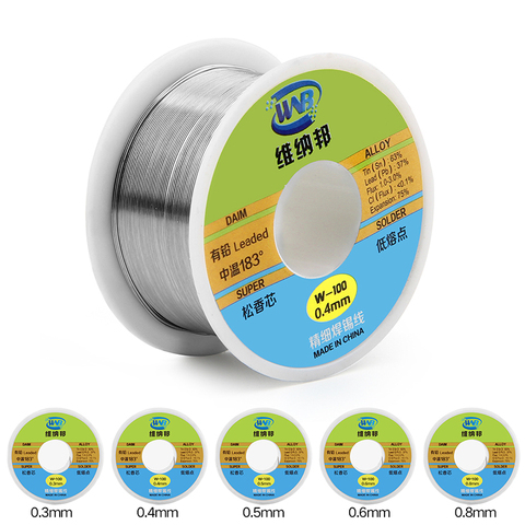 90g Rosin Core Solder Soldering Wire Roll 0.3/0.4/0.5/0.6/0.8mm Sn63% Pb37% FLUX 2.0% Tin Lead Line Tin Wire for Soldering ► Photo 1/6