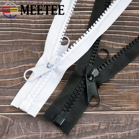 Meetee 1/2/3/4/5 Meter 10# Resin Zipper Open-end Tail Double Side Slider Lock for Sewing Jacket Coat Placket Tent Long Zip ZA211 ► Photo 1/6