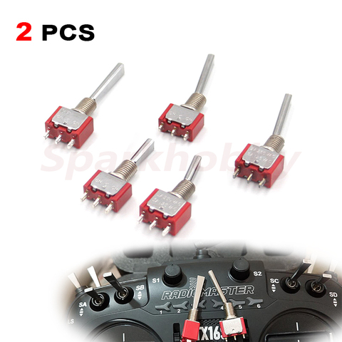 2PCS RC Transmitter Switch 2/3 Positions Reset Radiomaster OpenTX T16 T18 TX16S TX18S Frsky FlySky WFLY RadioLink Futaba JR ACCS ► Photo 1/6