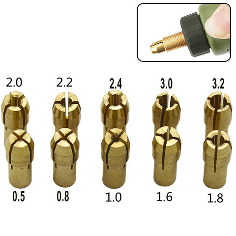Electric Grinding Accessories Mini Drill Brass Collet Chuck For Dremel Rotary Tool Including Engraving Pen Copper Core ► Photo 1/5