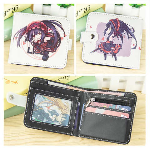 Japanese Anime DATE A LIVE Tokisaki Kurumi Colorful Wallet Sword Art Online/lovelive/Touken Ranbu Online PU Short Purse ► Photo 1/1