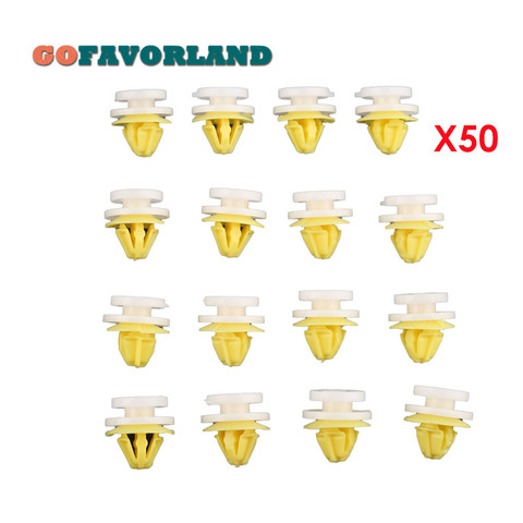 50Pcs Car Fastener Clips Interior Trim Panel Door Card Clips Part Number 7703077250  For Renault Clio Megane ScenicTwingo ► Photo 1/6