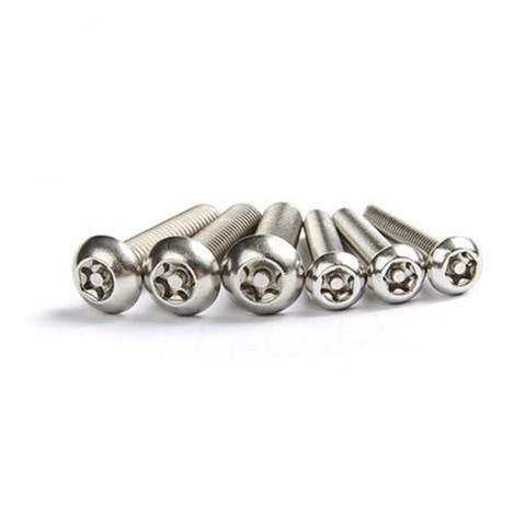 1-50pc m2 m2.5 M3 M4 M5 M6 m8 m10 stainless steel Six Lobe Torx Button Head with Pin Tamper Proof Anti Theft Security Screw Bolt ► Photo 1/3