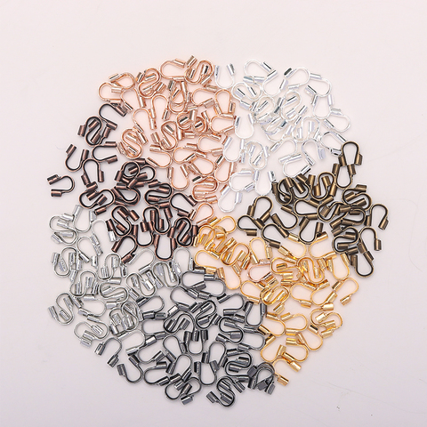 100pcs/lot 4.5x4mm Wire Protectors Wire Guard Guardian Protectors loops U Shape Accessories Clasps Connector For Jewelry Making ► Photo 1/6