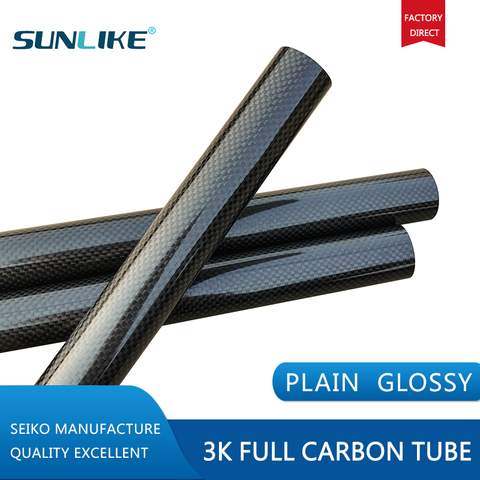 4pcs Wrapped Carbon Fiber Tube 3K plain Glossy surface diameter 12mm 14mm 16mm 18mm 22mm 24mm 26mm 28mm 30mm 35mm Length 500mm ► Photo 1/6