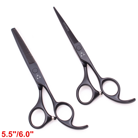 5.5 6.0 Professional Hairdressing Scissors Hair Thinning Barber Scissors Set Hair Cutting Shears Japan Steel 440C Scissor 1008# ► Photo 1/6