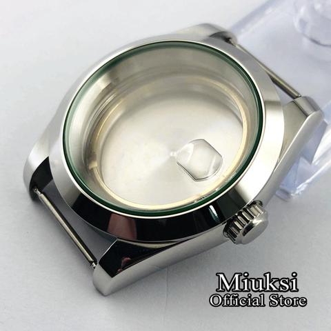Miuksi 40mm stainless steel sapphire glass date watch case fit ETA 2836 Miyota8205/8215/821A/82series Mingzhu 2813/3804 movement ► Photo 1/6