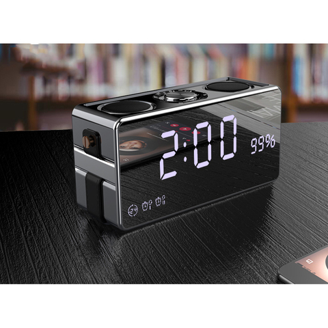 LED HD Digital Display Desktop Clock Multifunction 2.1 Channel 3 Subwoofer Bluetooth Wireless FM Radio Alarm Clock Phone Sound ► Photo 1/6