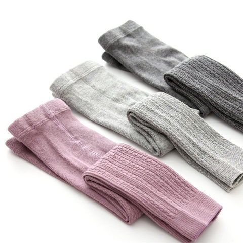 Girl Trousers Children's Knitted Cotton Trousers 0-8Y Girl Pants Knitted Solid Color Leggings Pants Cotton Elasticity Pant ► Photo 1/6