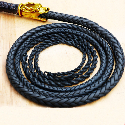 Pure Cowhide Ringing Whip Top Unicorn Whip  Martial Art Whip Shepherd kungfu wushu whip ► Photo 1/3