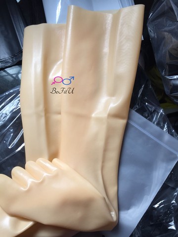 LATEX toes socks Rubber long Knee high Socks stocking with five Toes natural latex seamless sox Unisex ► Photo 1/6